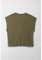 Topmark Camiseta Manga Corta Con Bolsillo Verde Para Mujer de topmark