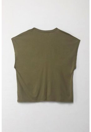 Topmark Camiseta Manga Corta Con Bolsillo Verde Para Mujer