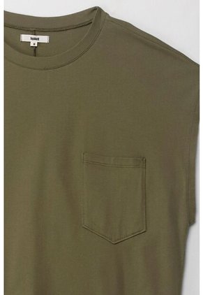 Topmark Camiseta Manga Corta Con Bolsillo Verde Para Mujer