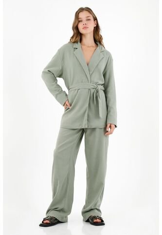 Chaqueta Verde Tipo Blazer Para Mujer topmark