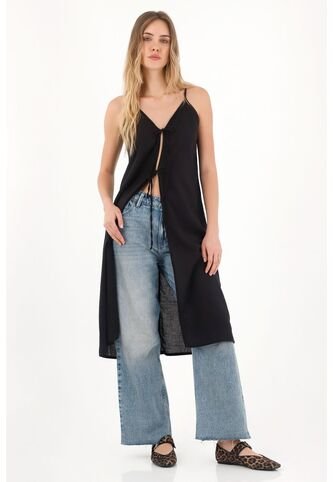 Topmark Cover Up Con Tiras En Frente Negro Para Mujer topmark