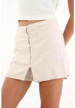 Topmark Falda Short Con Botones Crudo Para Mujer