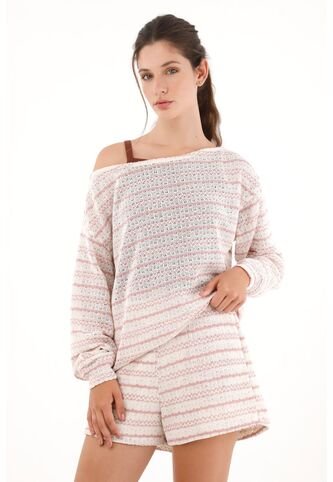 Topmark Buzo Cuello Bandeja A Rayas Para Mujer topmark