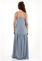 Topmark Vestido Largo De Tiras Azul Para Mujer de topmark