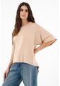 Camiseta Café Con Ruedo Largo Para Mujer de topmark