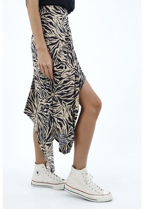 Falda Estampado Animal Print Para Mujer