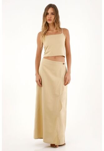 Topmark Camisa Crop De Tiras Crudo Para Mujer topmark