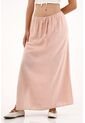 Falda Larga Con Aberturas Laterales Rosada Para Mujer de topmark