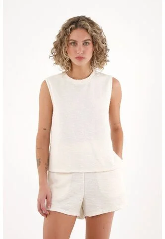 Topmark Camiseta Manga Sisa Crudo Para Mujer topmark