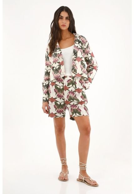 Abrigo Tipo Blazer Estampado Para Mujer
