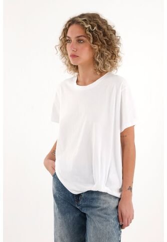 Topmark Camiseta Con Detalle Anudado Blanca Para Mujer topmark