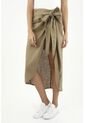 Falda Midi Café Para Mujer de topmark