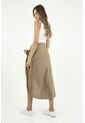 Falda Midi Café Para Mujer de topmark