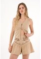 Topmark Falda Short Con Estampado Especial Crudo Para Mujer de topmark