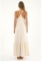 Topmark Vestido Largo De Tela Con Textura Crudo Para Mujer de topmark
