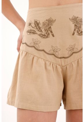 Topmark Falda Short Con Estampado Especial Crudo Para Mujer