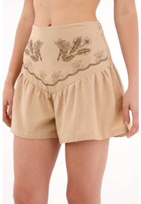 Topmark Falda Short Con Estampado Especial Crudo Para Mujer