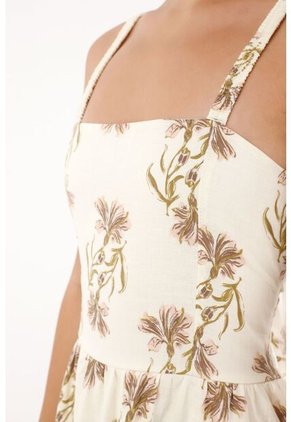 Topmark Vestido Largo Con Estampado De Flores Crudo Para Mujer