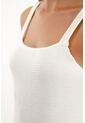 Topmark Camiseta Manga Sisa Ajustada Crudo Para Mujer de topmark