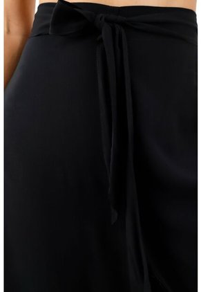 Pantalón De Silueta Amplia Negro Para Mujer