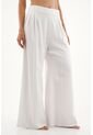 Topmark Pantalón Blanco Wide Leg Para Mujer de topmark