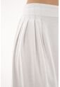 Topmark Pantalón Blanco Wide Leg Para Mujer de topmark