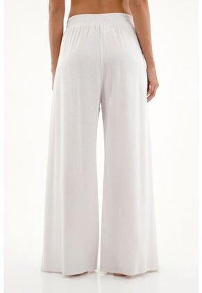 Topmark Pantalón Blanco Wide Leg Para Mujer