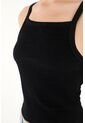Topmark Crop Top Negro Con Textura Para Mujer de topmark