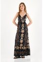 Topmark Vestido Largo Estampado Con Escote Cruzado Para Mujer de topmark