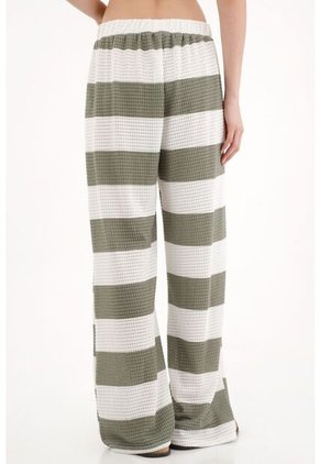 Topmark Pantalón Recto Tejido Con Diseño A Rayas Para Mujer