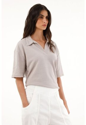 Topmark Camiseta Gris De Silueta Amplia Para Mujer