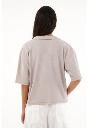 Topmark Camiseta Gris De Silueta Amplia Para Mujer