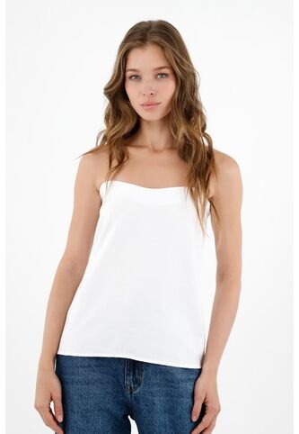 Topmark Camisa Strapless Blanca Para Mujer topmark