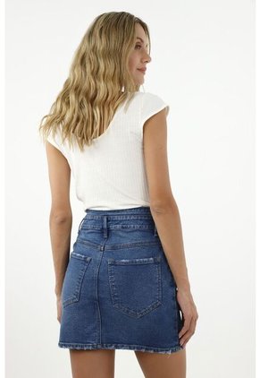 Falda Azul Oscuro Para Mujer