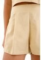 Topmark Short Con Prenses En Delantero Crudo Para Mujer de topmark