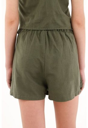 Topmark Falda Short Verde Con Ajuste En Costado Para Mujer
