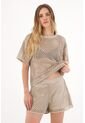 Topmark Short Tipo Malla Café Para Mujer de topmark