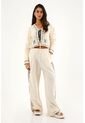 Topmark Pantalón Recto Crudo Con Estampado Para Mujer de topmark