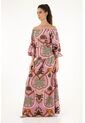 Vestido Largo Estampado De Escote Bandeja Para Mujer de topmark