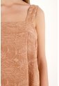Topmark Vestido Corto Café De Tiras Y Bolero En Ruedo Para Mujer de topmark