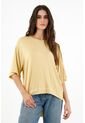 Topmark Camiseta Amarilla Con Ruedo Largo Para Mujer de topmark