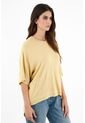 Topmark Camiseta Amarilla Con Ruedo Largo Para Mujer de topmark