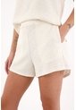 Topmark Short De Tela Con Textura Crudo De Acabado Suave Para Mujer Con Acabado Suave de topmark