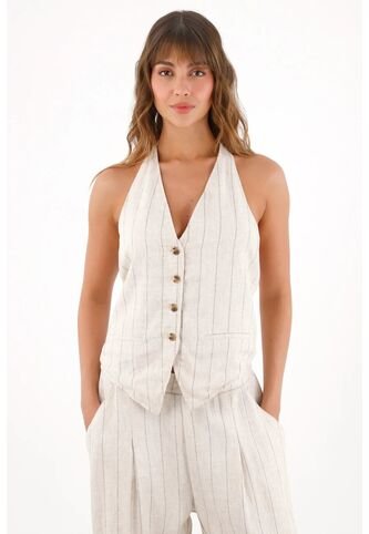 Topmark Camisa Tipo Chaleco Con Diseño A Rayas Para Mujer topmark