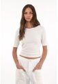 Topmark Camiseta Con Escote En La Espalda Crudo Para Mujer de topmark