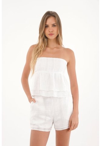 Topmark Camisa Strapless Con Bolero Crudo Para Mujer topmark
