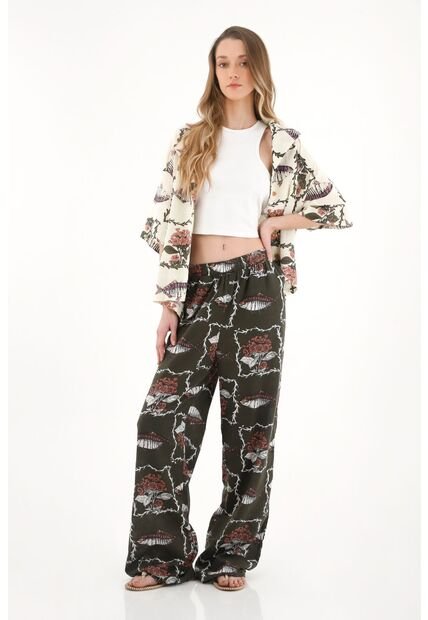 Topmark Pantalón Recto Estampado Para Mujer