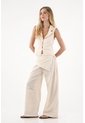 Topmark Pantalón Wide Leg Con Pañoleta Para Mujer de topmark