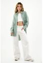 Camisa Verde Oversize Para Mujer de topmark