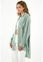 Camisa Verde Oversize Para Mujer de topmark